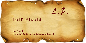 Leif Placid névjegykártya