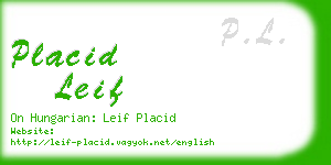 placid leif business card